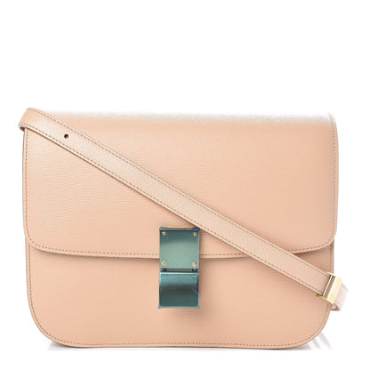 Celine Liege Calfskin Medium Classic Box Flap Bag Nude 1 of 9