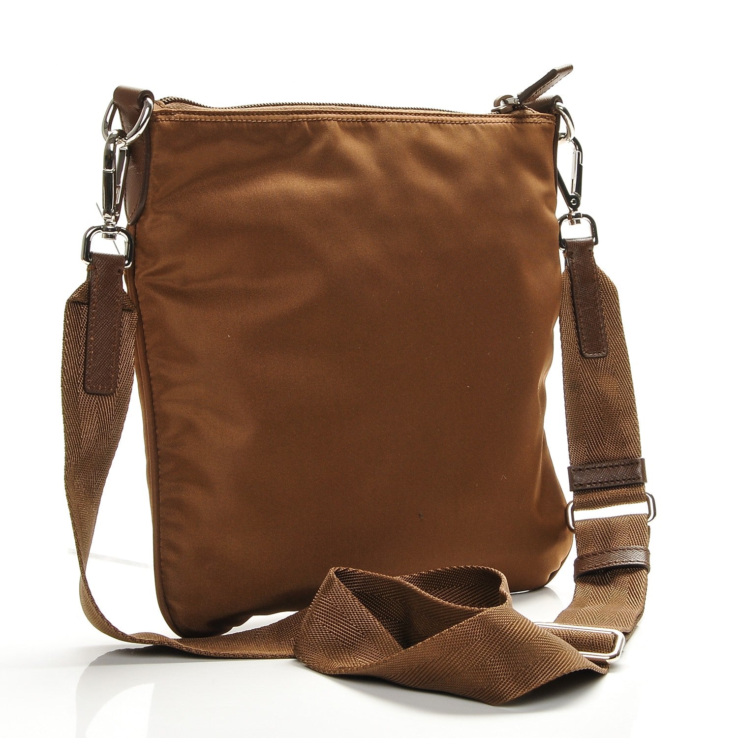 Prada Tessuto Nylon Small Flat Messenger Bag Corinto 3 of 6