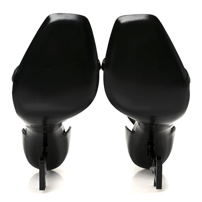 Saint Laurent Vernice Chiffon Opyum 110 Sandals 39 Black 6 of 10
