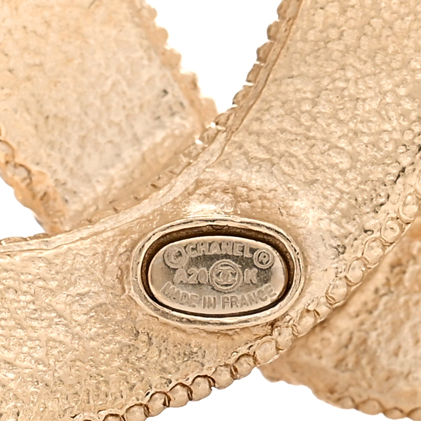 Crystal CC Brooch Light Gold