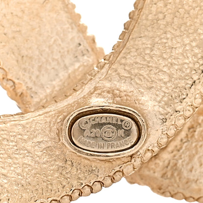 Chanel Crystal CC Brooch Light Gold 3 of 3