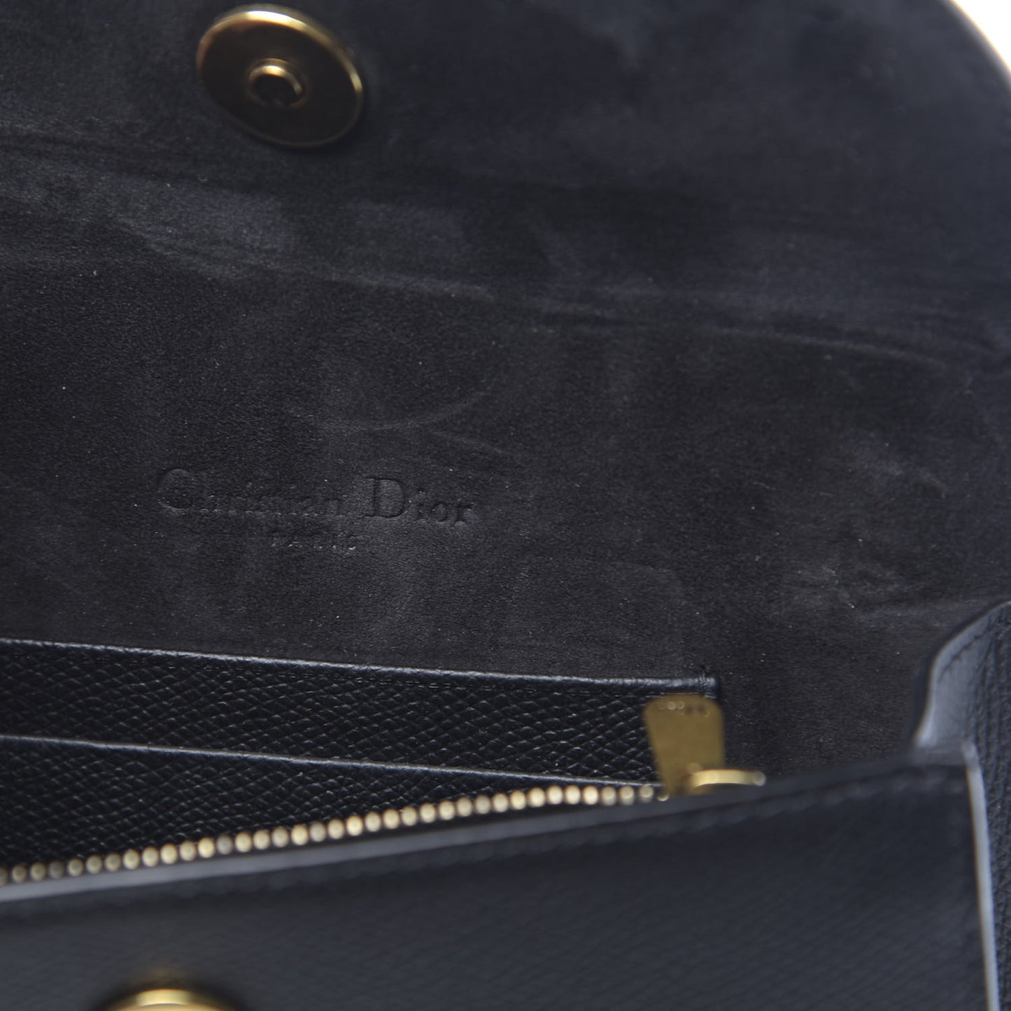 Grained Calfskin Saddle Belt Bag Black