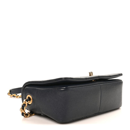 Chanel Caviar Quilted Small Fashion Therapy Flap Bag Navy Blue 4 of 10