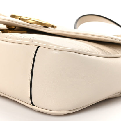 Gucci Calfskin Matelasse Mini GG Marmont Shoulder Bag White 10 of 10