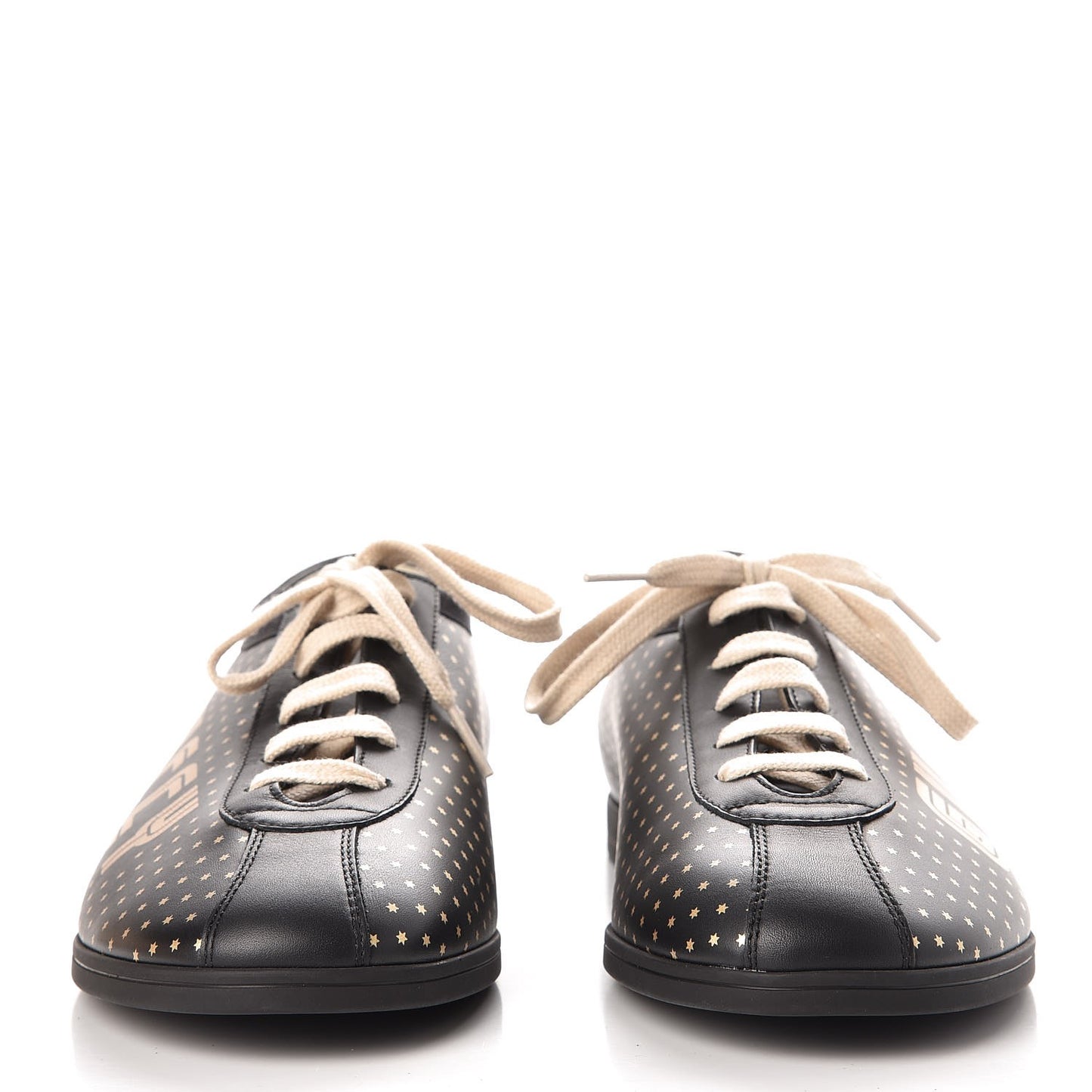 X SEGA Calfskin GUCCY Stars Mens Falacer Sneakers 9 Black
