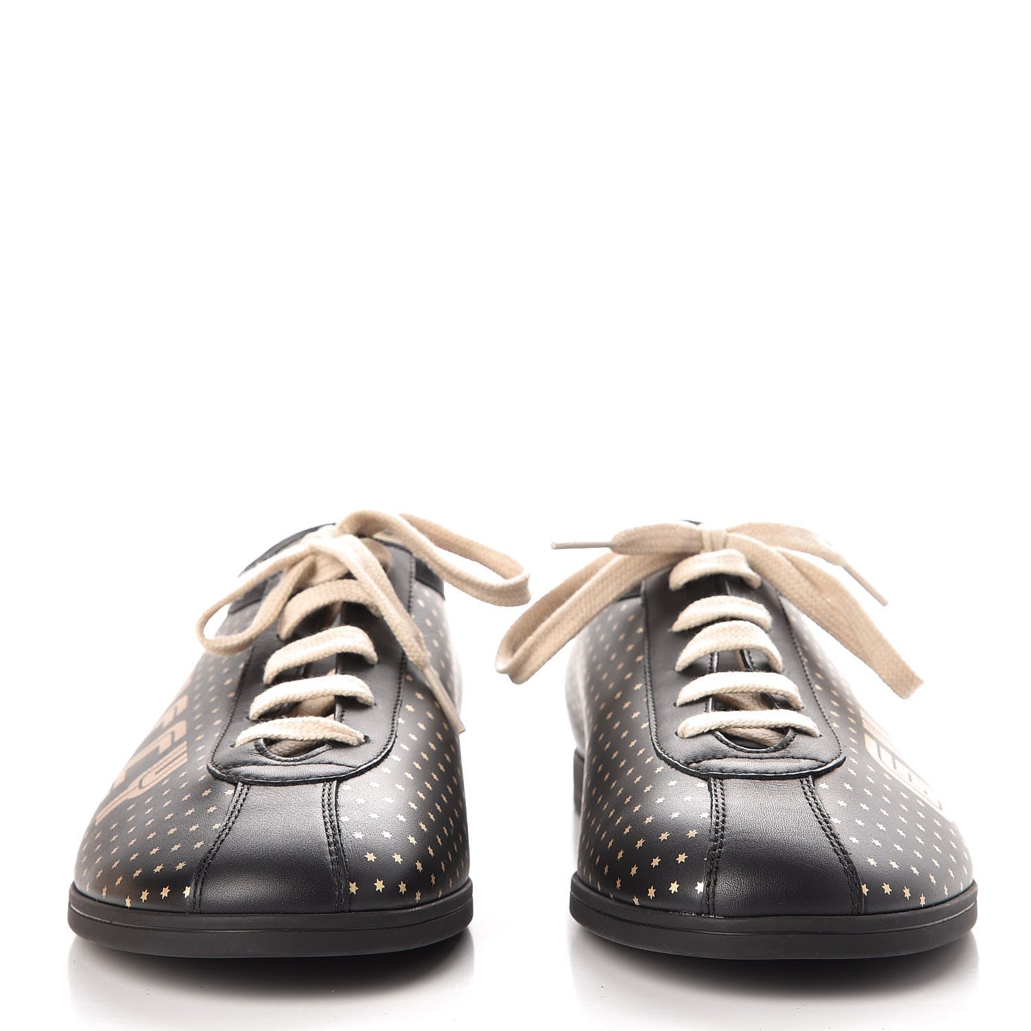 Gucci X SEGA Calfskin GUCCY Stars Mens Falacer Sneakers 9 Black 2 of 12