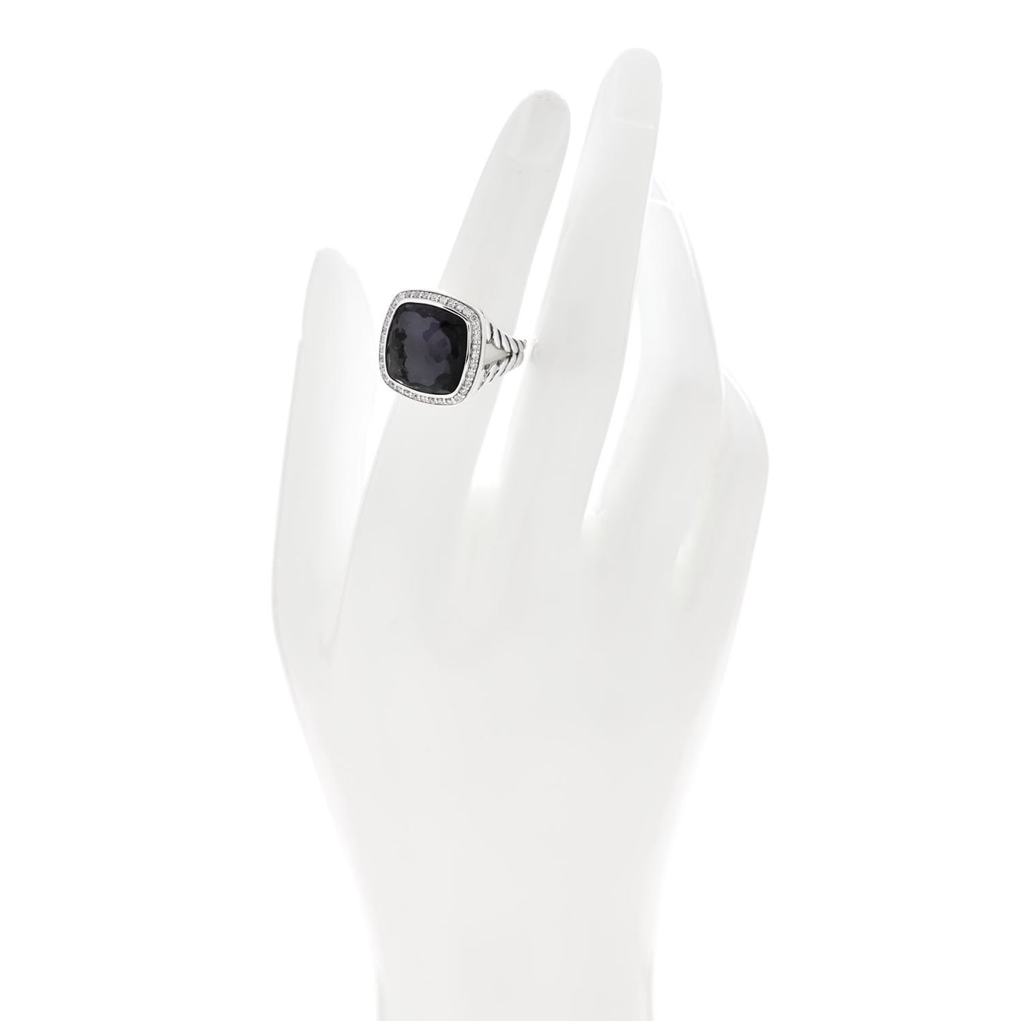 Sterling Silver Diamond Black Orchid 14mm Albion Ring 51 5.75