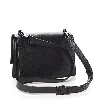 Saint Laurent Grained Calfskin Medium Monogram Sunset Satchel Black 3 of 13