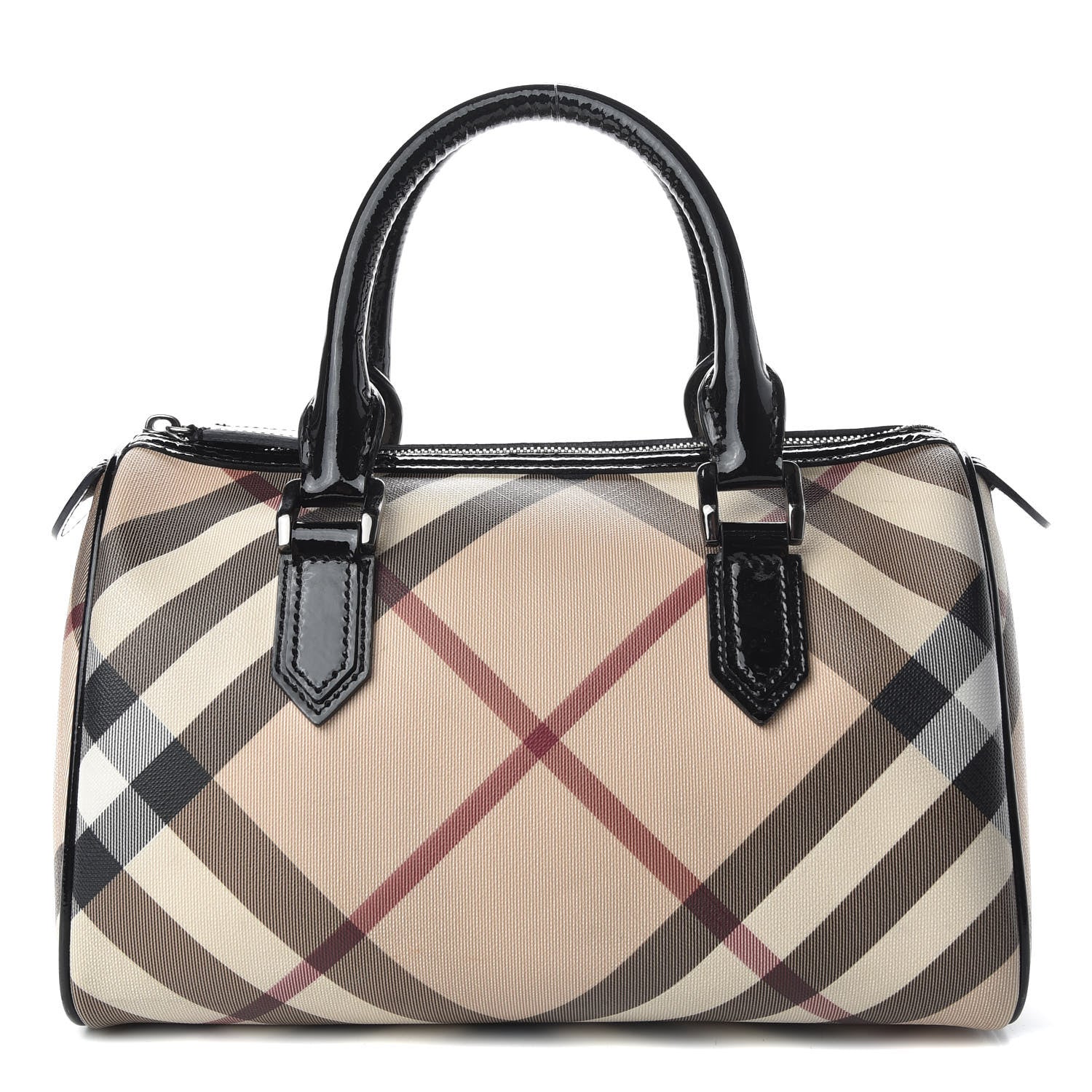 Burberry Nova Check Small Chester Bowling Bag Black 1 of 12
