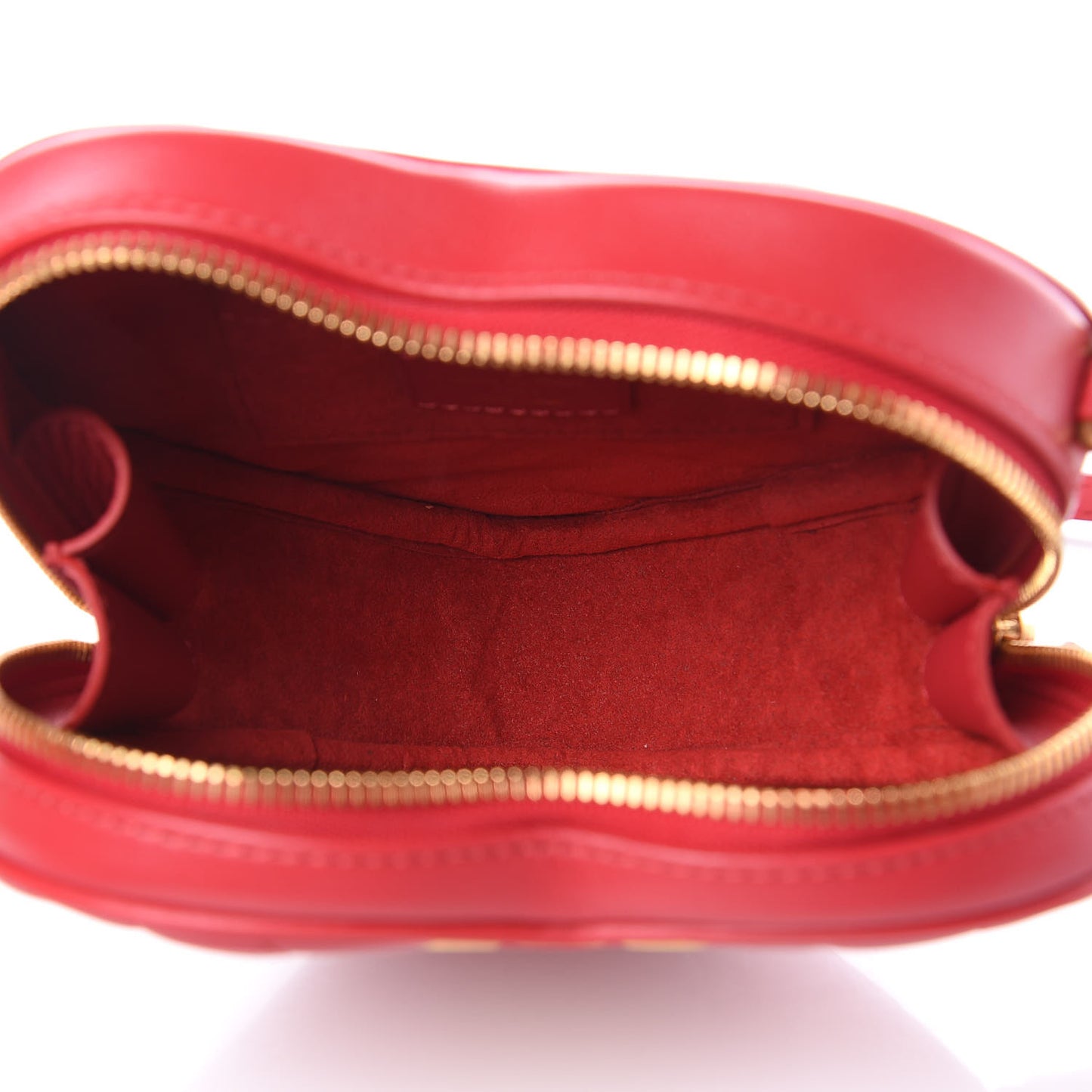 Calfskin Embellished New Wave Love Lock Heart Bag Ecarlate