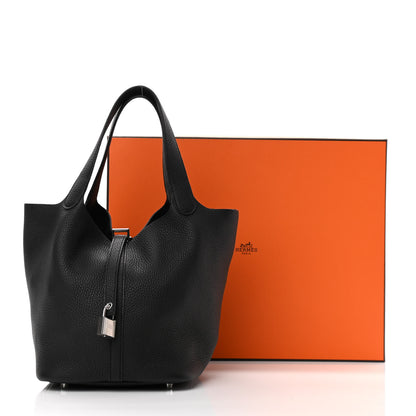 Hermes Taurillon Clemence Picotin Lock 22 MM Black 11 of 11