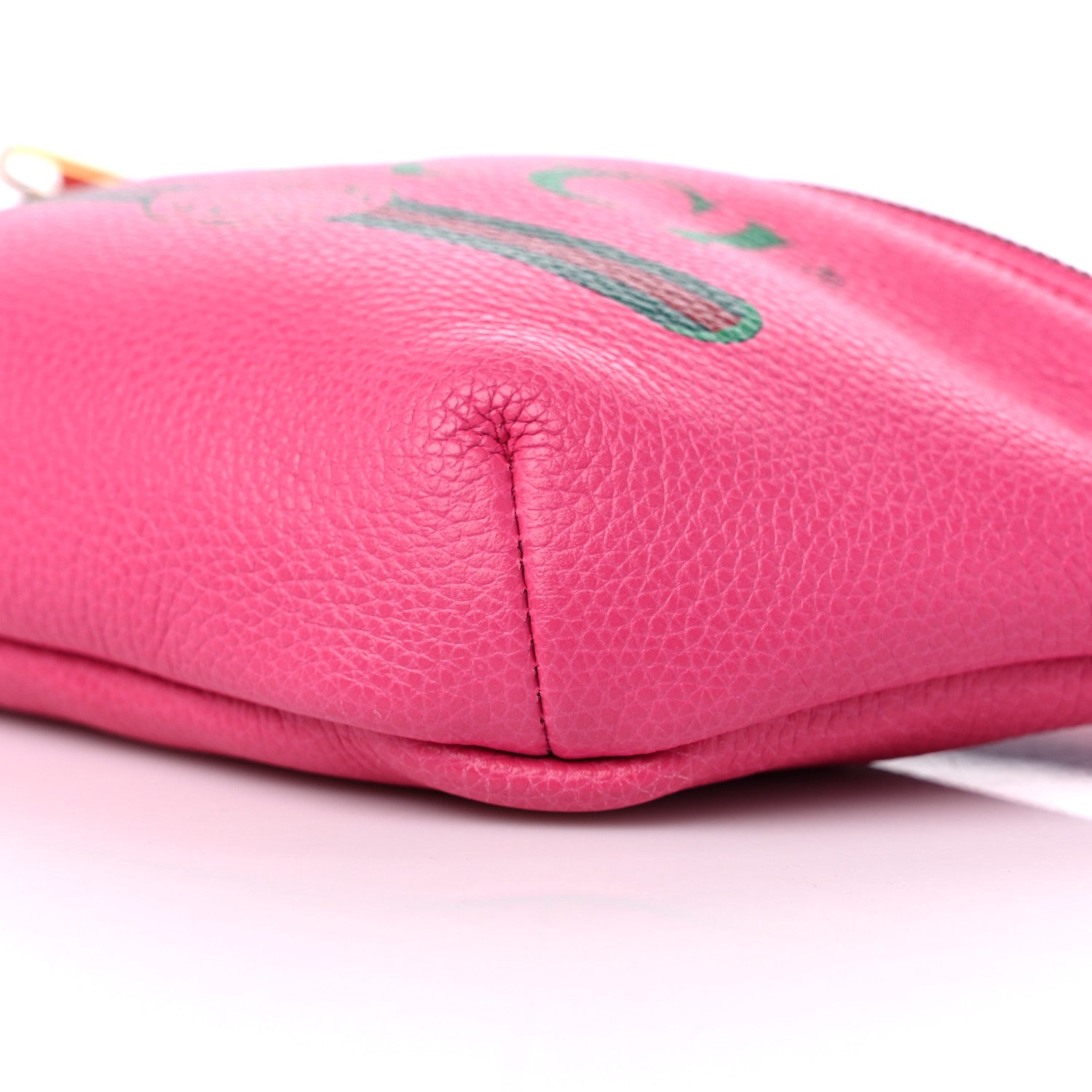 Gucci Grained Calfskin Small Logo Belt Bag Box Pink Green 9 of 9