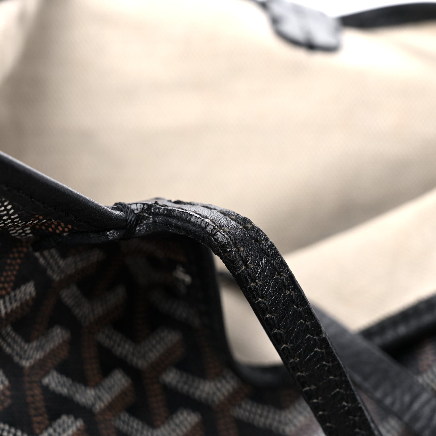 Goyardine Saint Louis Junior Jr PM Tote Black