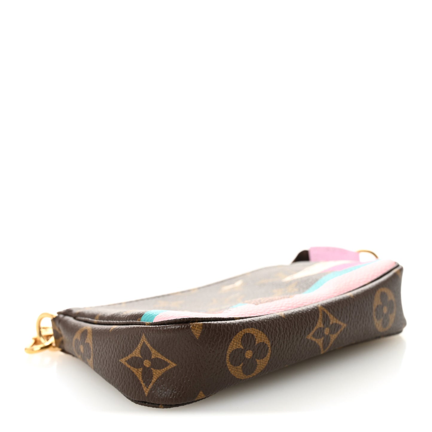 Monogram 2016 Christmas Animation Mini Pochette Accessories Rose Ballerine