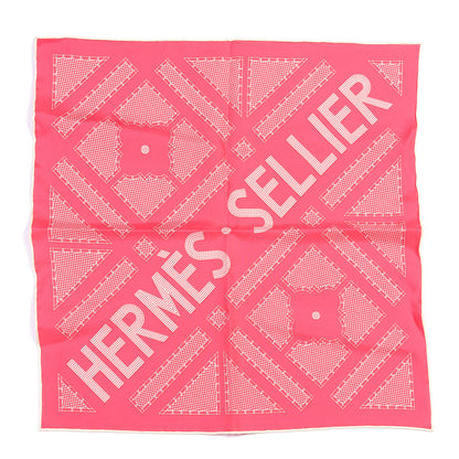 Hermes Silk Gavroche Sellier Pocket Square Scarf 1 of 3