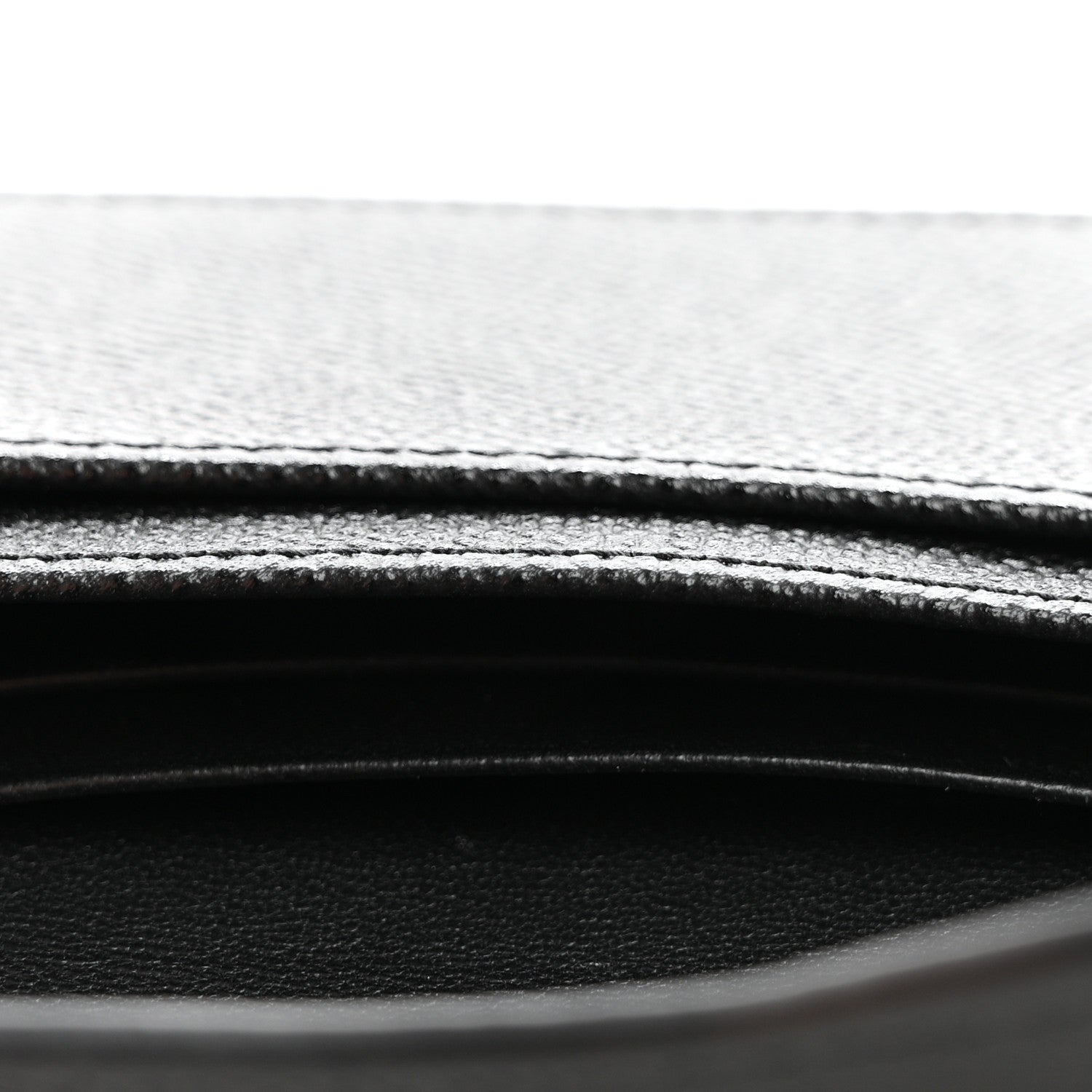 Christian Dior Grained Calfskin Saddle Card Holder Black 9 of 9