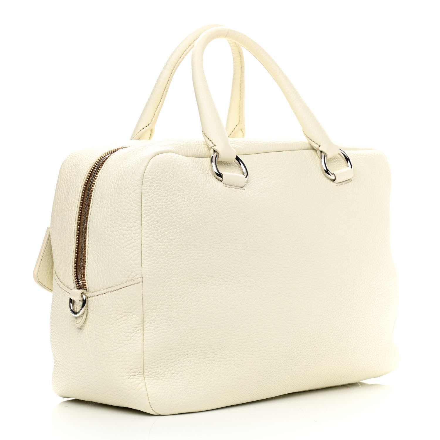 Prada Vitello Daino Satchel Bianco 3 of 15
