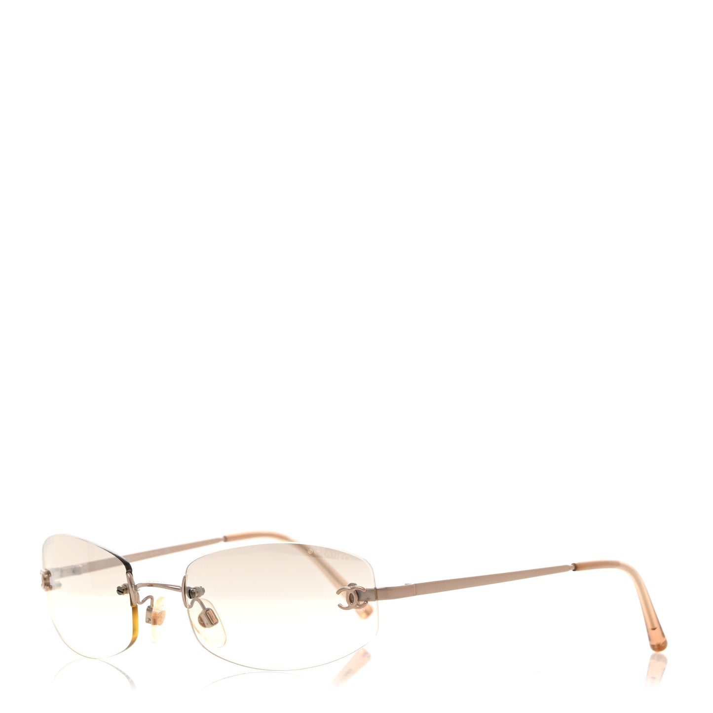 Metal CC Logo Sunglasses 4002 Beige