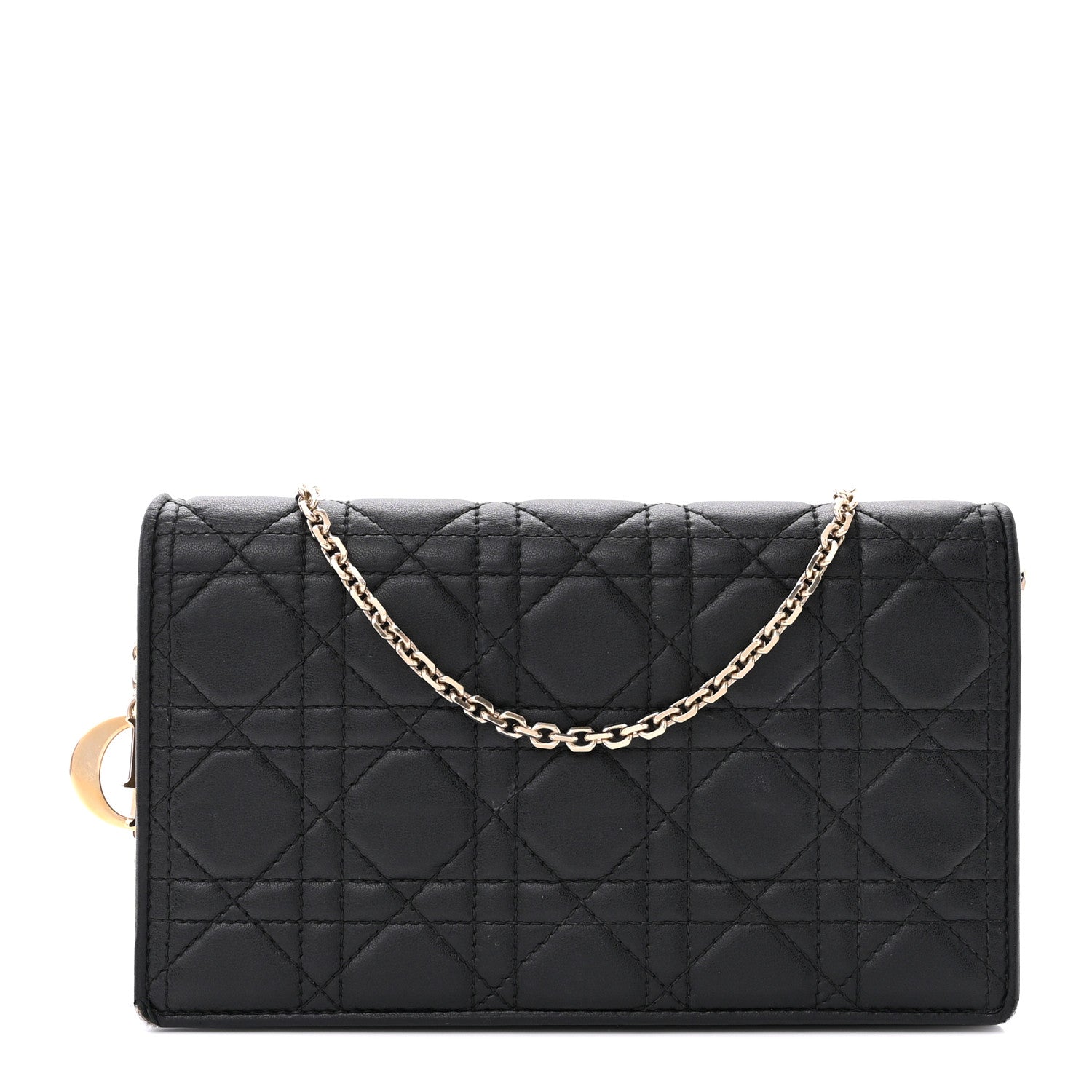 Christian Dior Lambskin Cannage Lady Dior Pouch Black 1 of 20