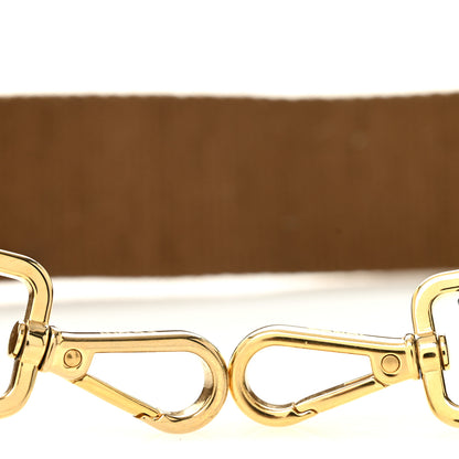 Fendi Ribbon Vitello Century FF 1974 Flat Studded Strap You Fango Marrone Ebano 4 of 6