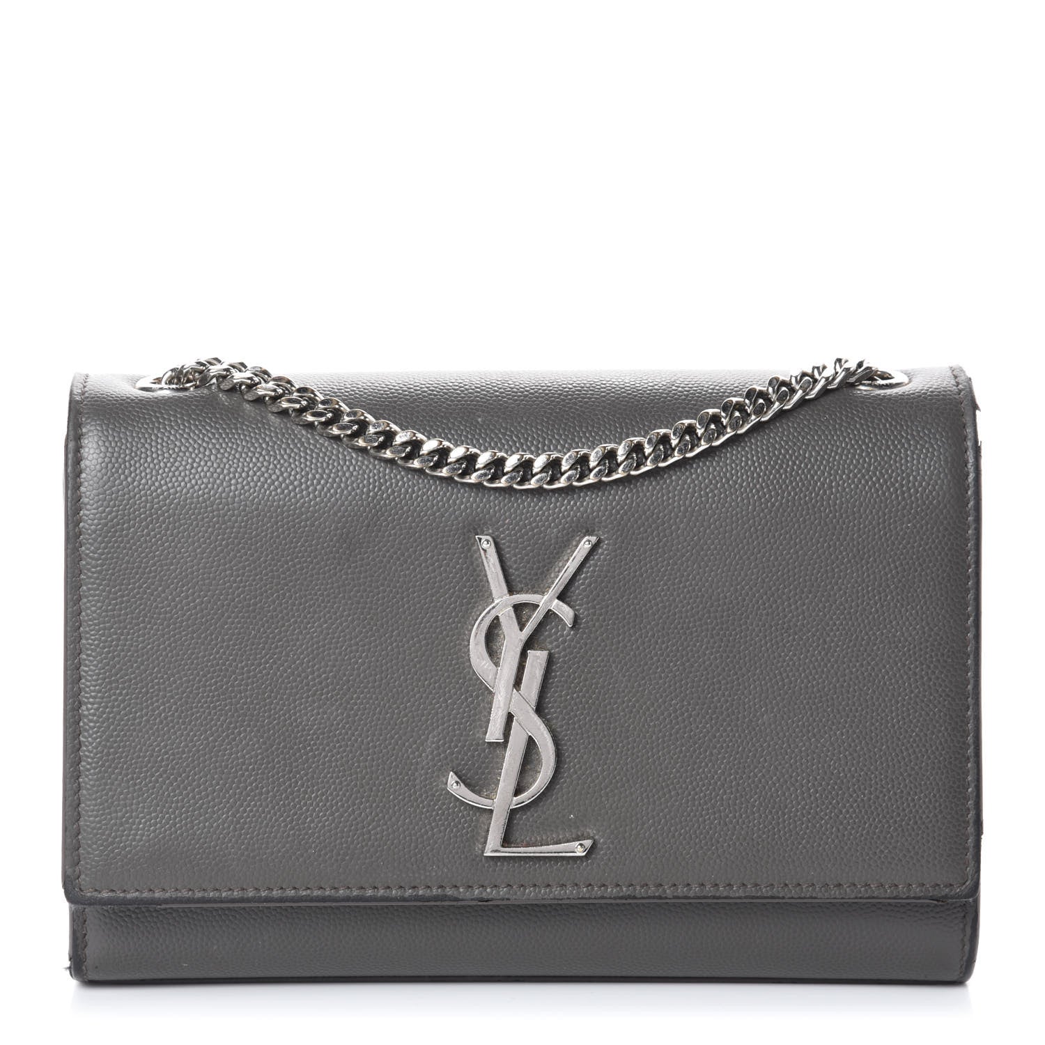 Saint Laurent Grain De Poudre Small Monogram Kate Satchel Storm 1 of 10