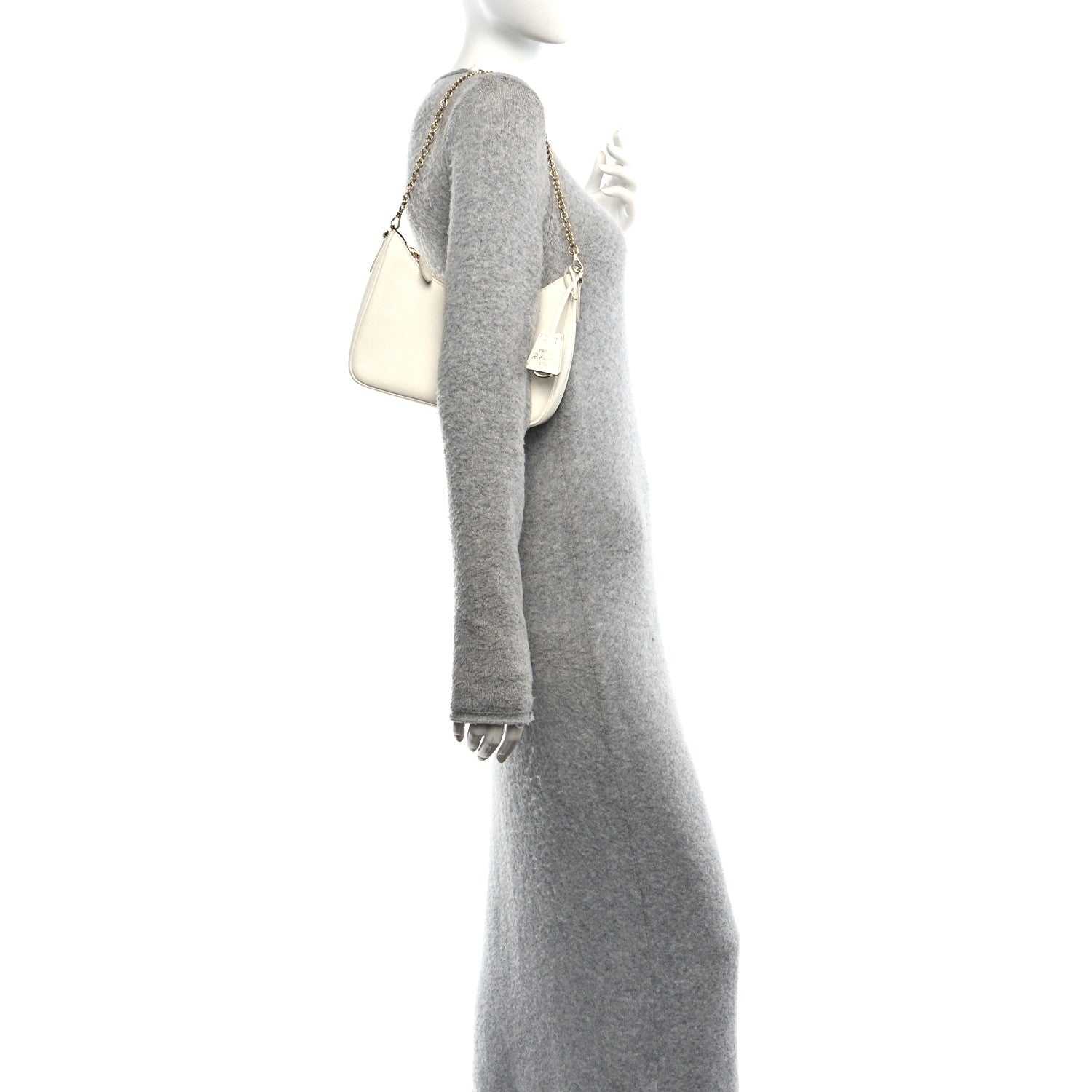 Prada Saffiano Re-Edition 2005 Shoulder Bag White 2 of 10
