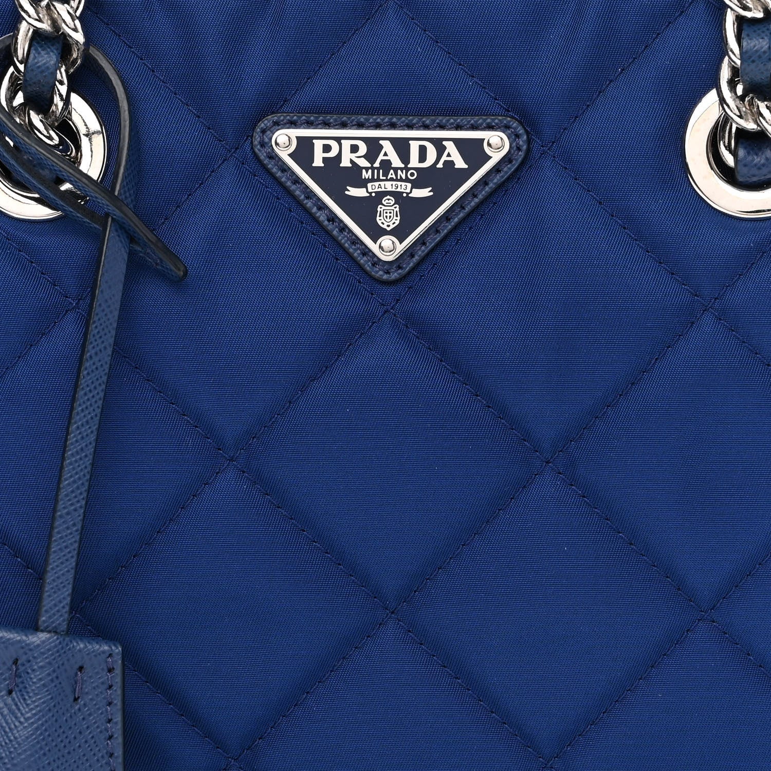 Prada Nylon Tessuto Impuntu Quilted Shoulder Bag Bluette 8 of 11