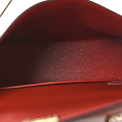 Hermes Chevre Mysore Horseshoe Mini Kelly Sellier 20 Brique Nata 5 of 10