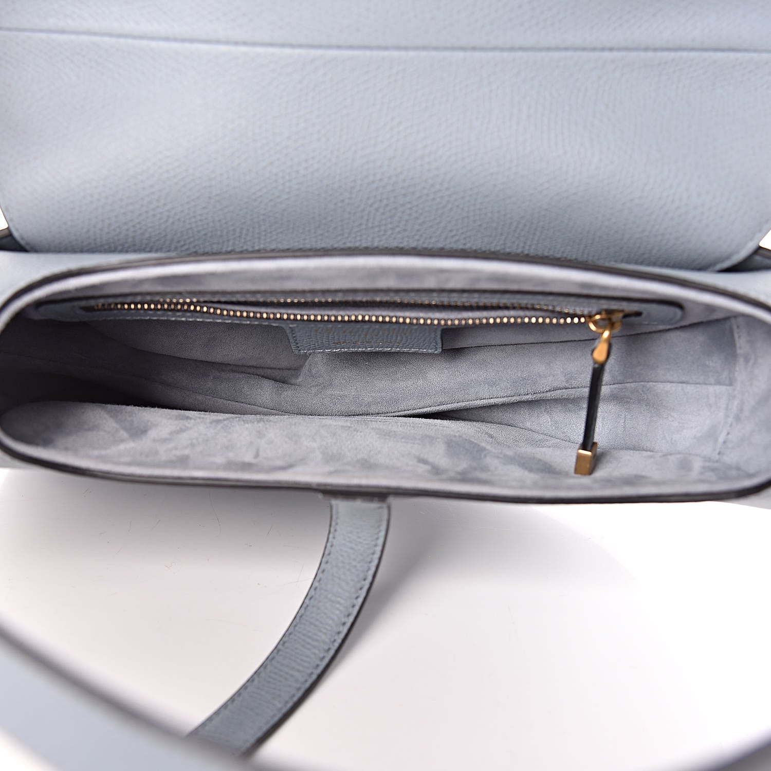 Christian Dior Grained Calfskin Saddle Bag Sky Blue 5 of 8