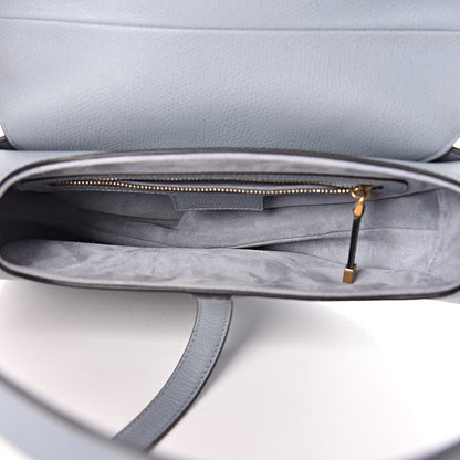 Christian Dior Grained Calfskin Saddle Bag Sky Blue 5 of 8