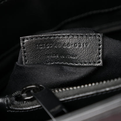 Saint Laurent Calfskin Y Quilted Monogram Monochrome Medium Loulou Chain Satchel Black 8 of 12