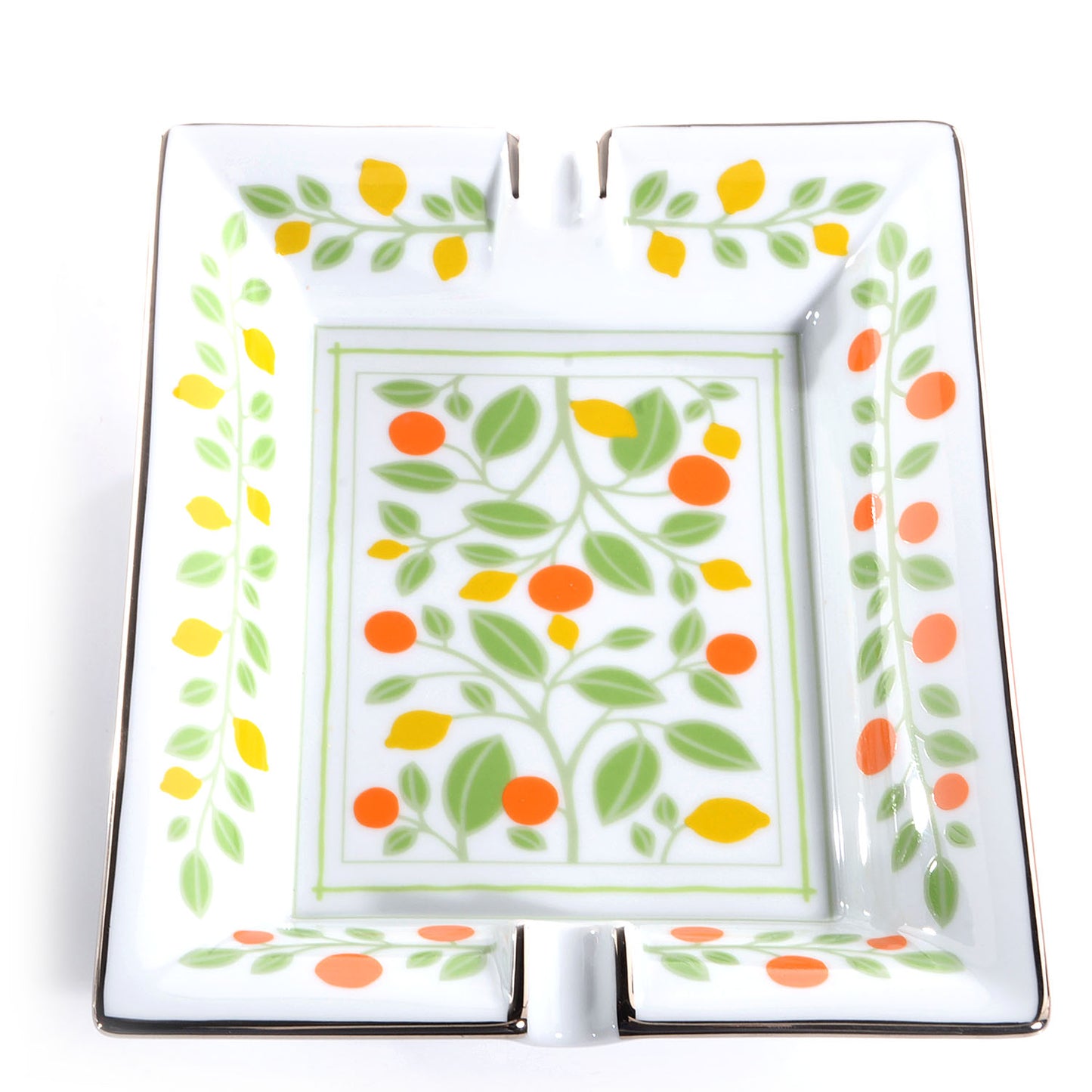 Printed Porcelain Fruit Tree Ashtray