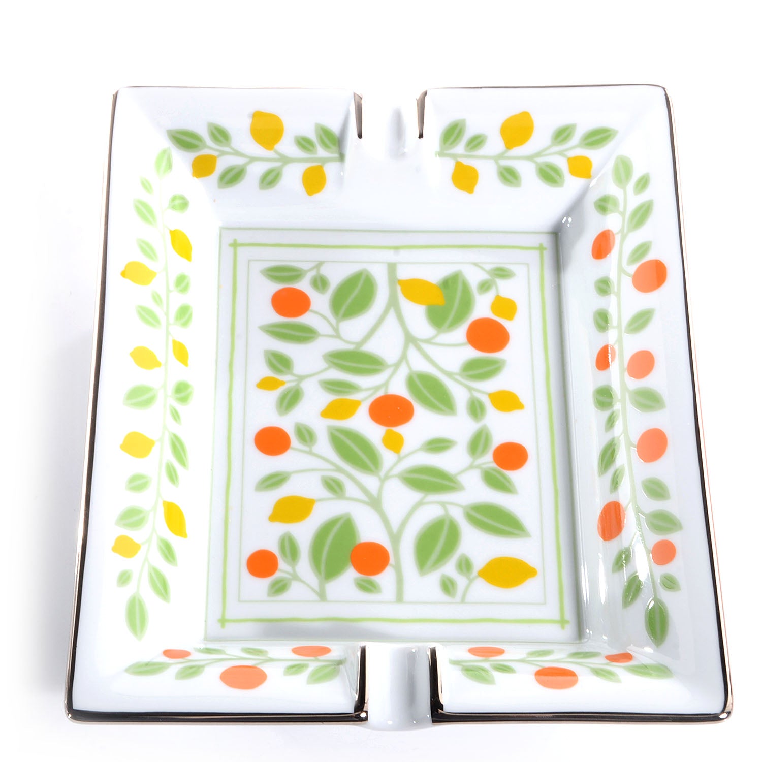 Hermes Printed Porcelain Fruit Tree Ashtray 1 of 6