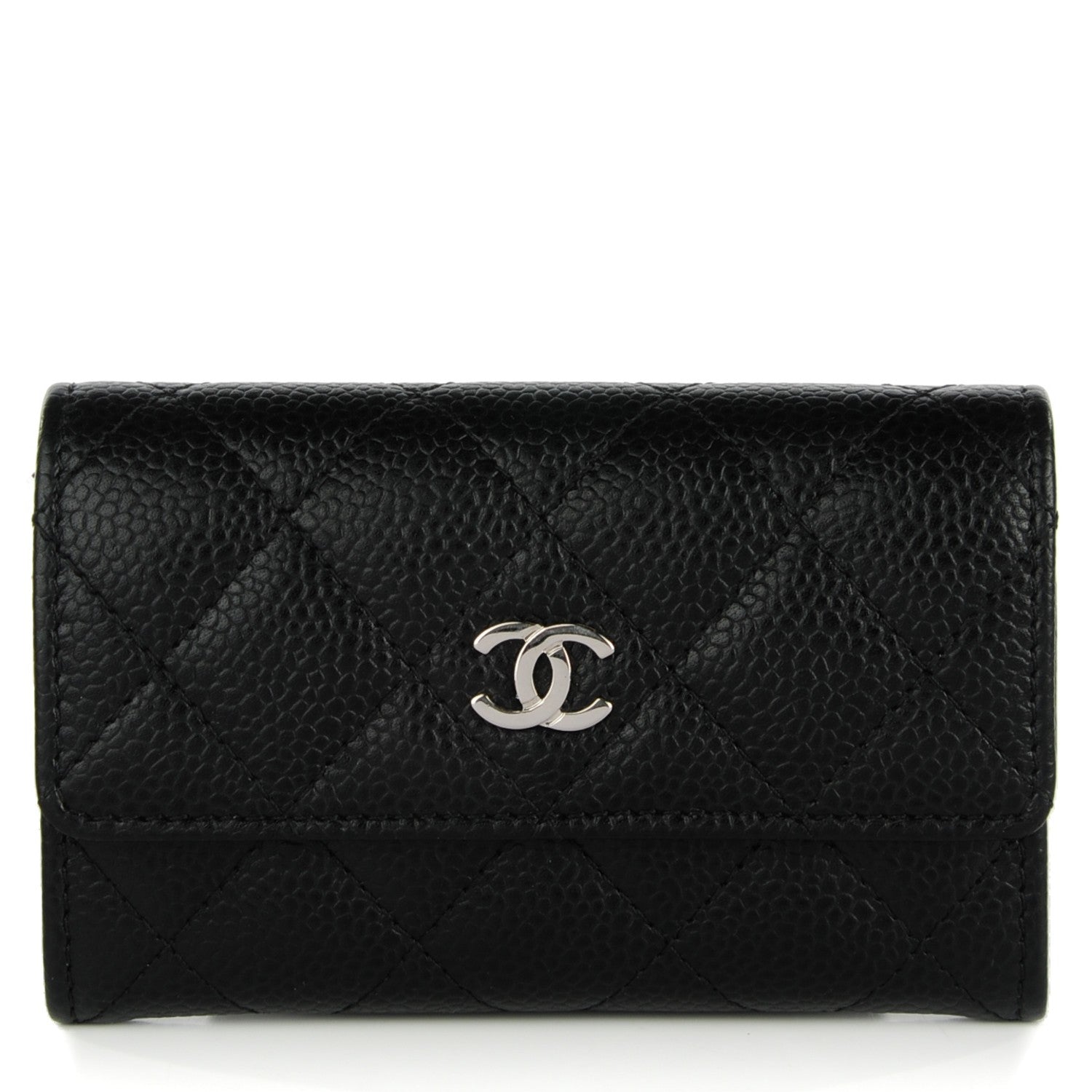Chanel Caviar Quilted Flap Card Holder Black 1 of 8