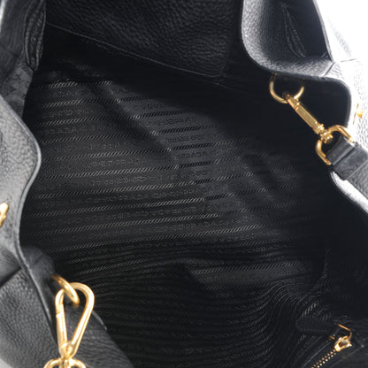 Prada Vitello Daino Tote Black 5 of 10