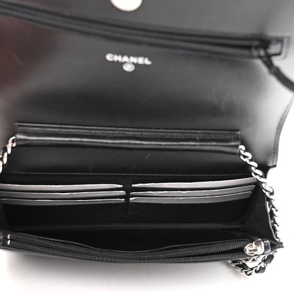 Chanel Lambskin Quilted Boy Wallet On Chain WOC Black 5 of 12