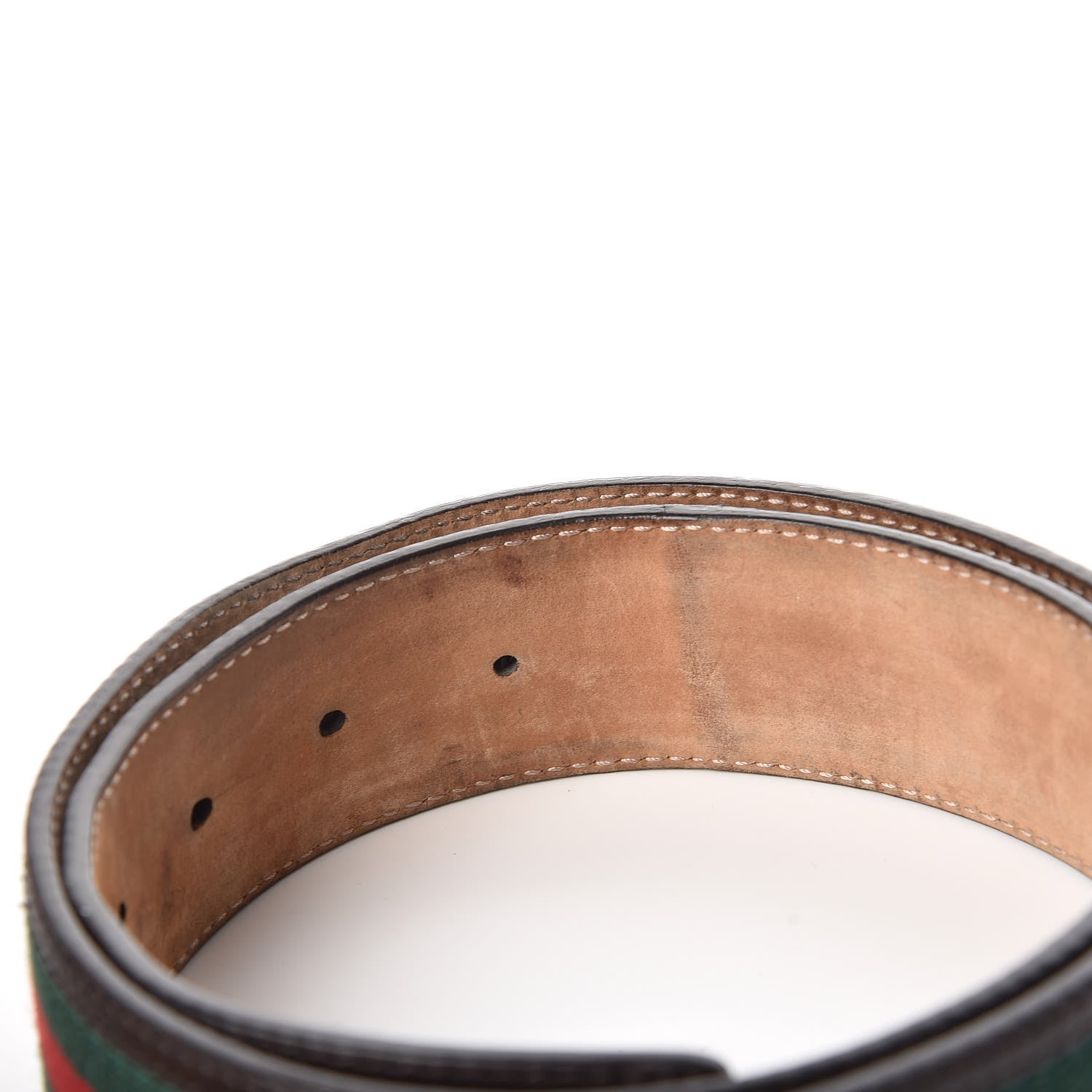 Gucci Calfskin Web Interlocking G Belt 95 38 Dark Brown 10 of 10