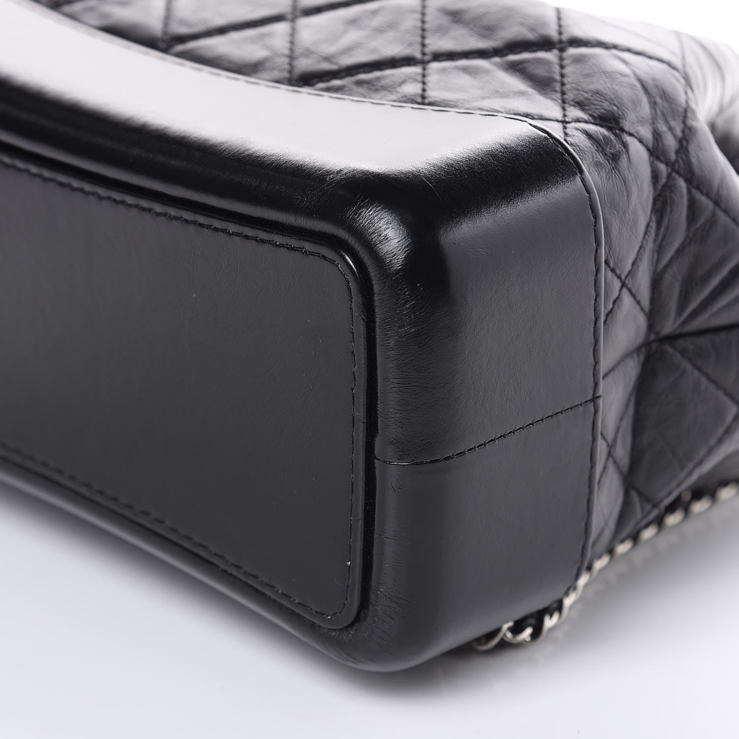 Chanel Aged Calfskin Quilted Gabrielle Backpack Black 9 of 12