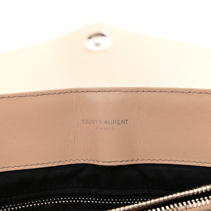 Saint Laurent Calfskin Y Quilted Monogram Medium Loulou Chain Satchel Dark Beige 7 of 12