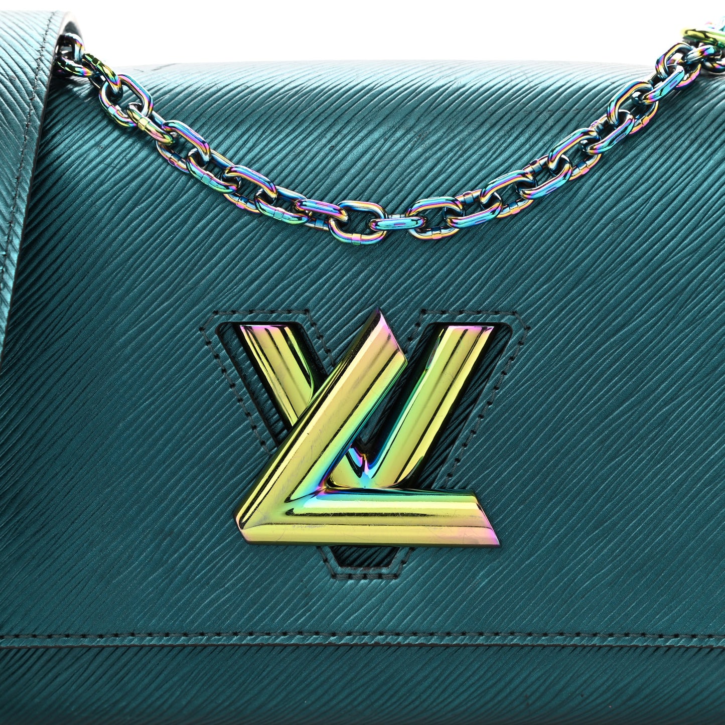 Epi Twist Scarabeo Shoulder Bag MM Blue Boreale