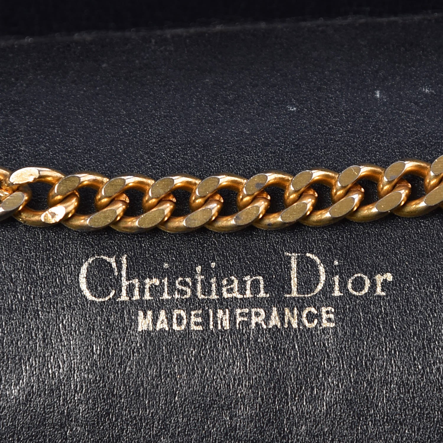 Christian Dior Monogram Chain Flap Navy Blue 6 of 9