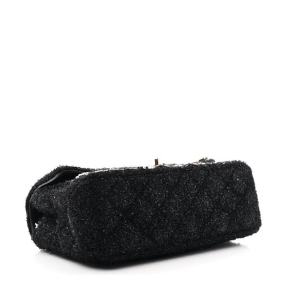 Chanel Boucle Tweed Enamel Charms Mini Rectangular Flap Black 3 of 9
