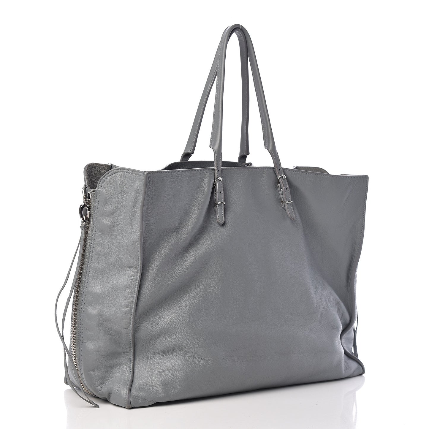 Veau Papier A4 Zip Around Tote Grey