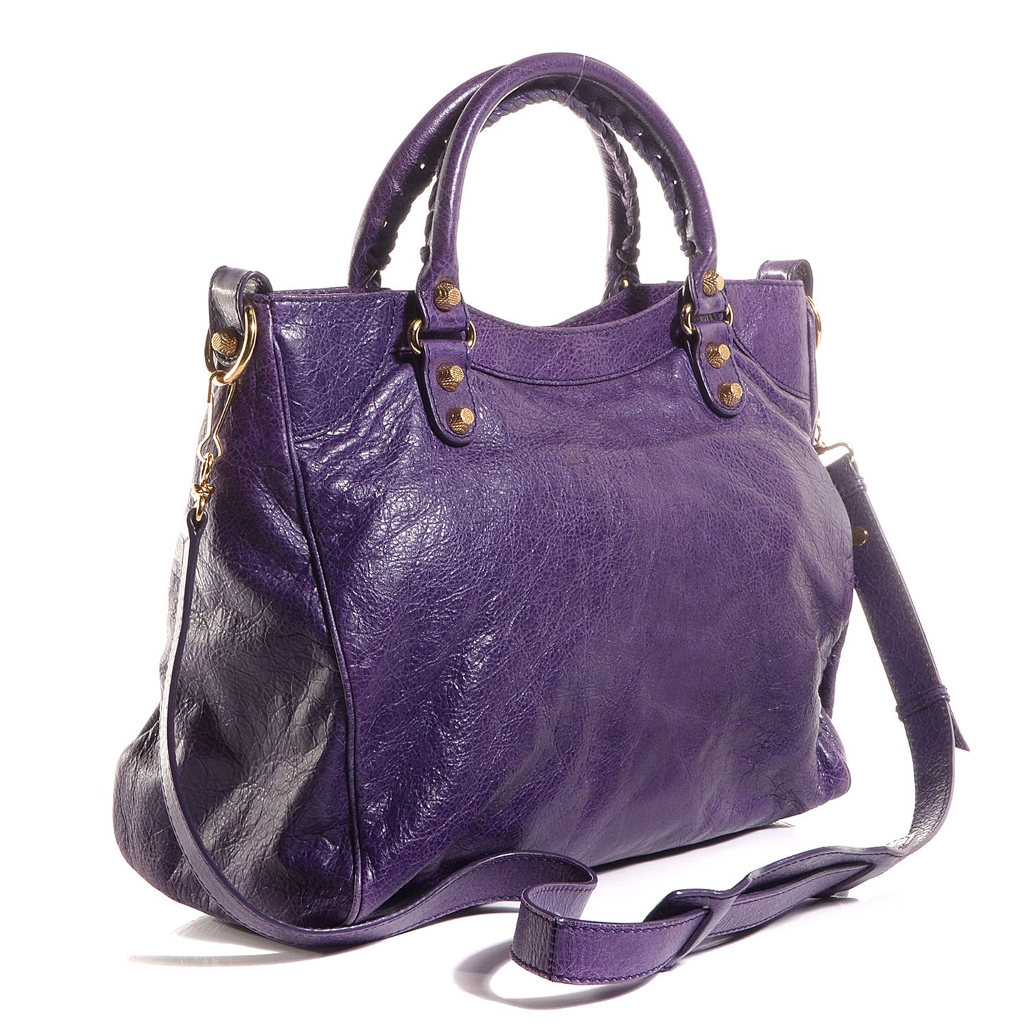 Agneau Giant 12 Gold Hardware Velo Dark Violet