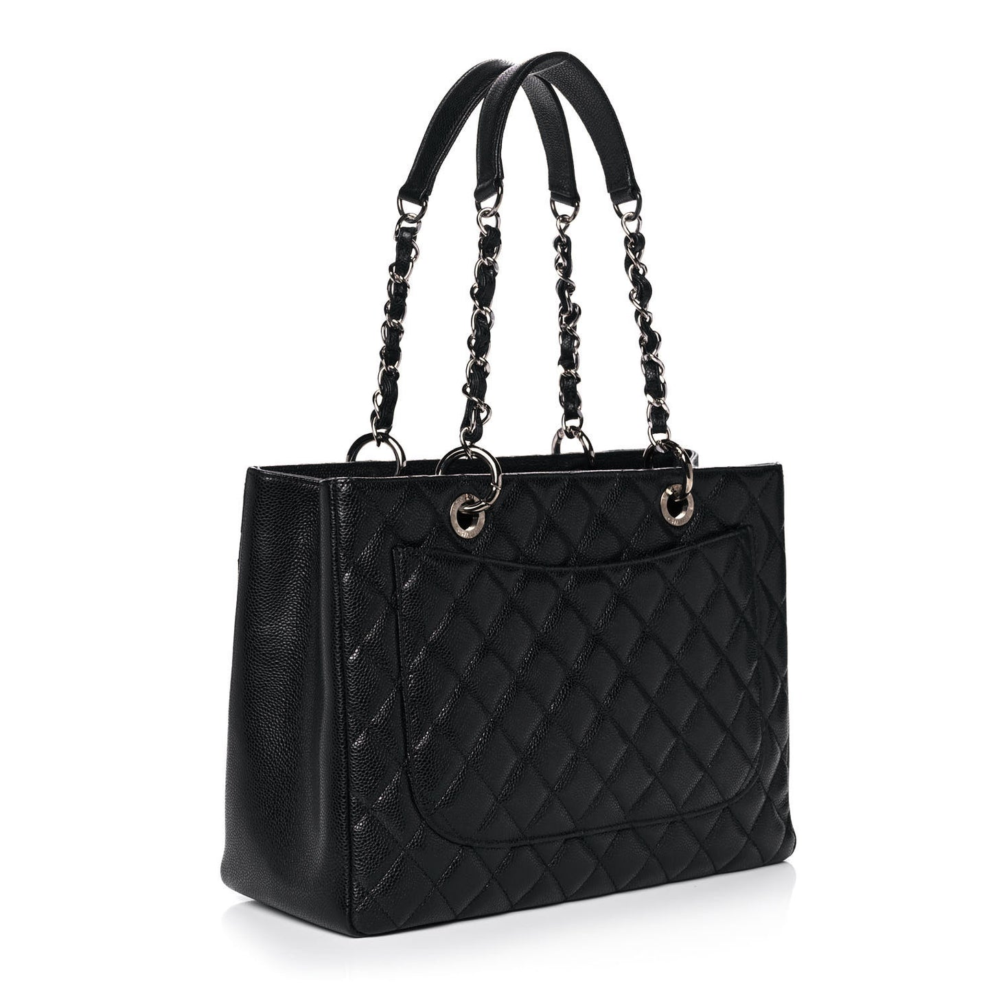 Caviar Quilted Grand Shopping Tote GST Black