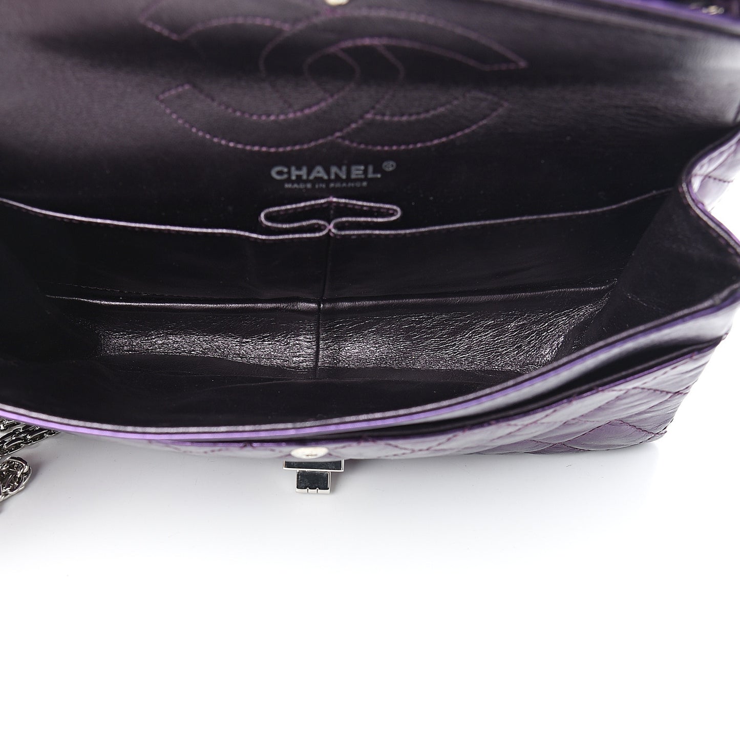 Metallic Calfskin Quilted 2.55 Reissue 226 Flap Violet