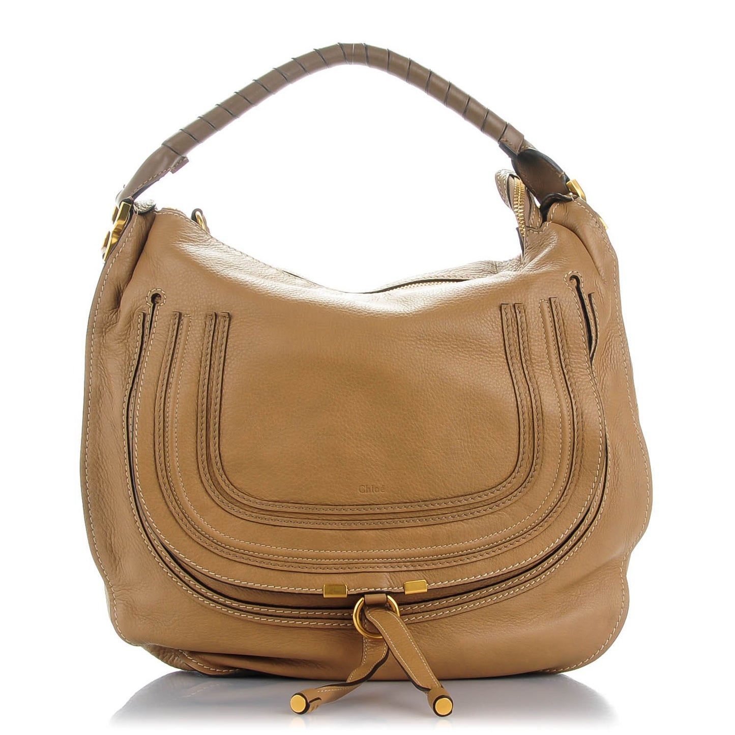 Calfskin Large Marcie Hobo Nut