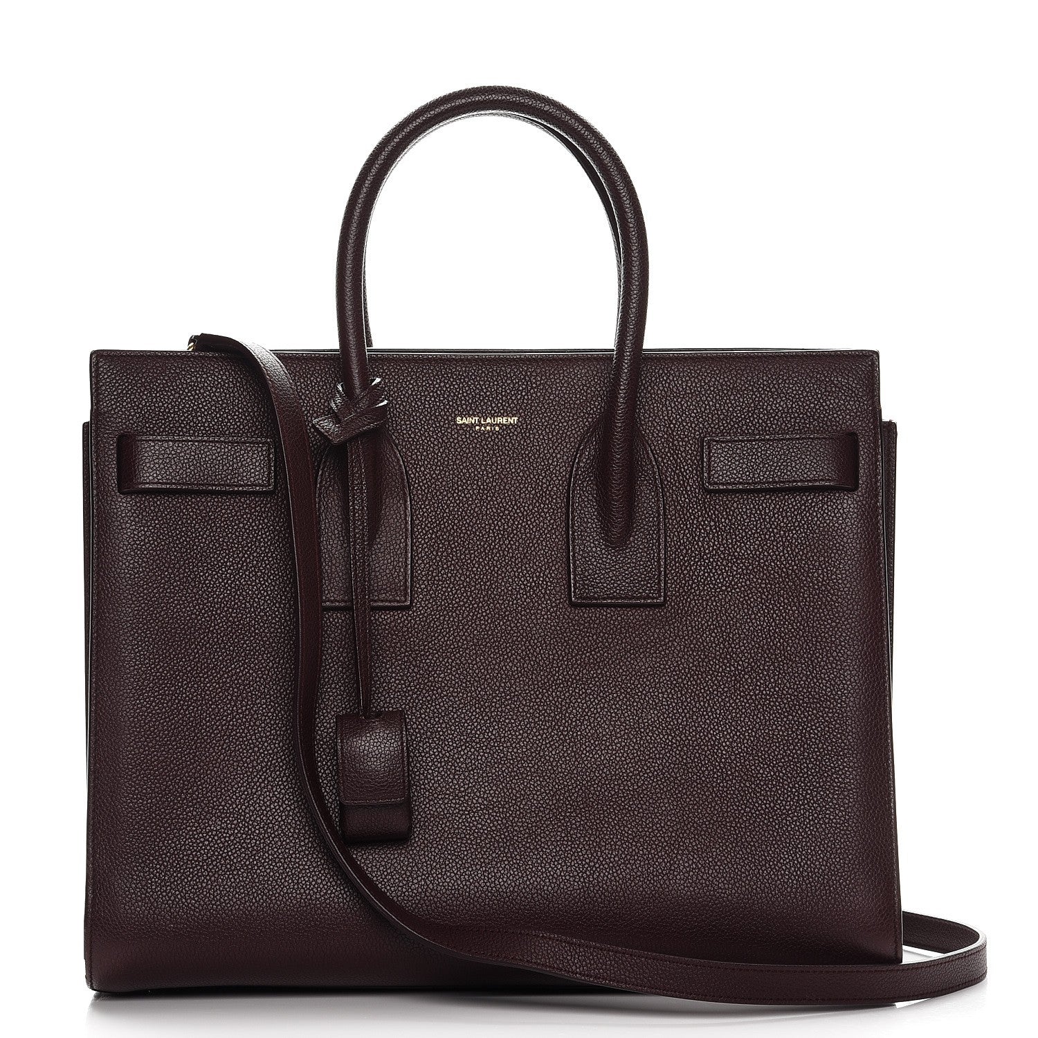 Saint Laurent Grained Calfskin Small Classic Sac De Jour Bordeaux 1 of 11