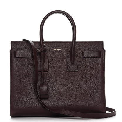 Saint Laurent Grained Calfskin Small Classic Sac De Jour Bordeaux 1 of 11