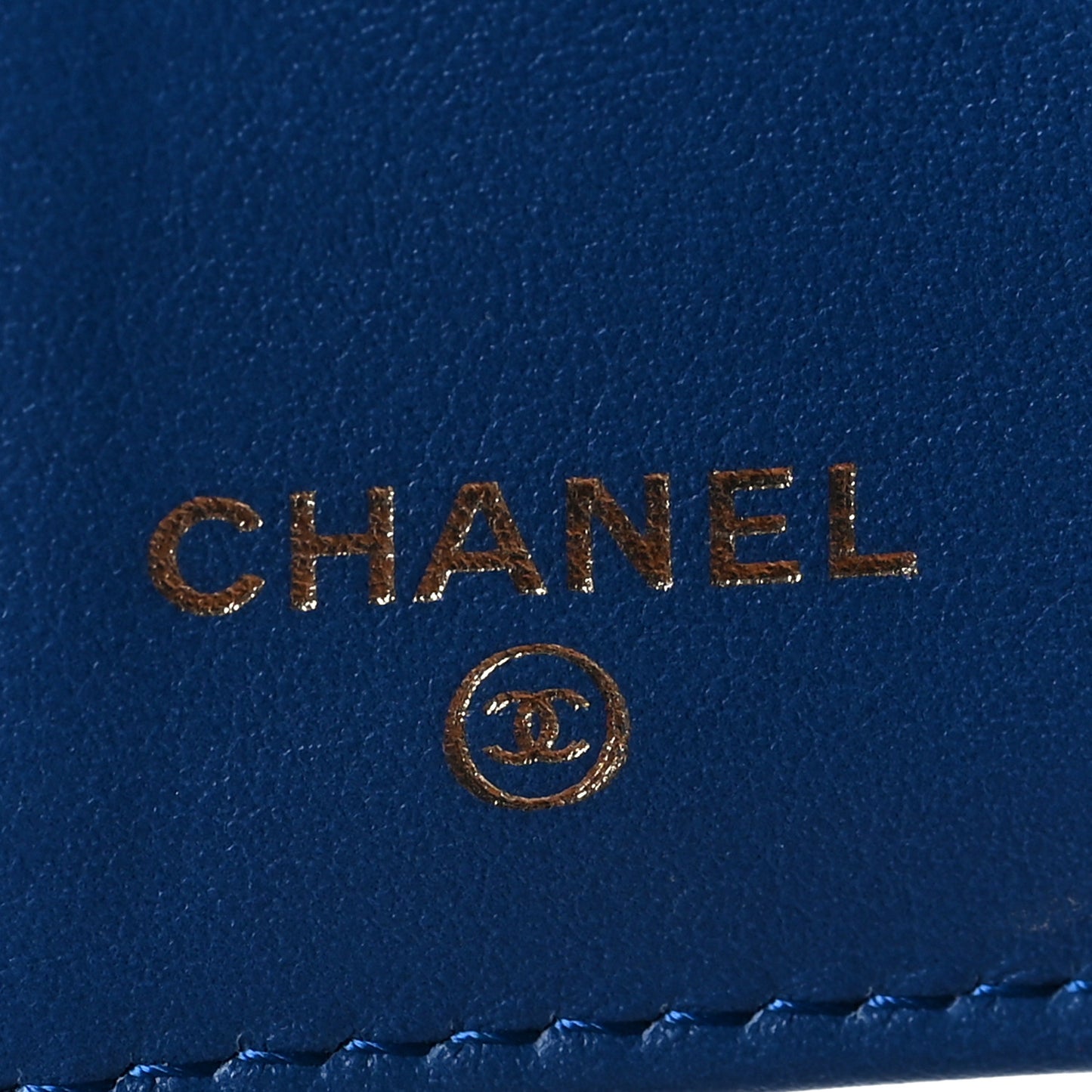 Caviar Quilted Small Boy Flap Wallet Blue